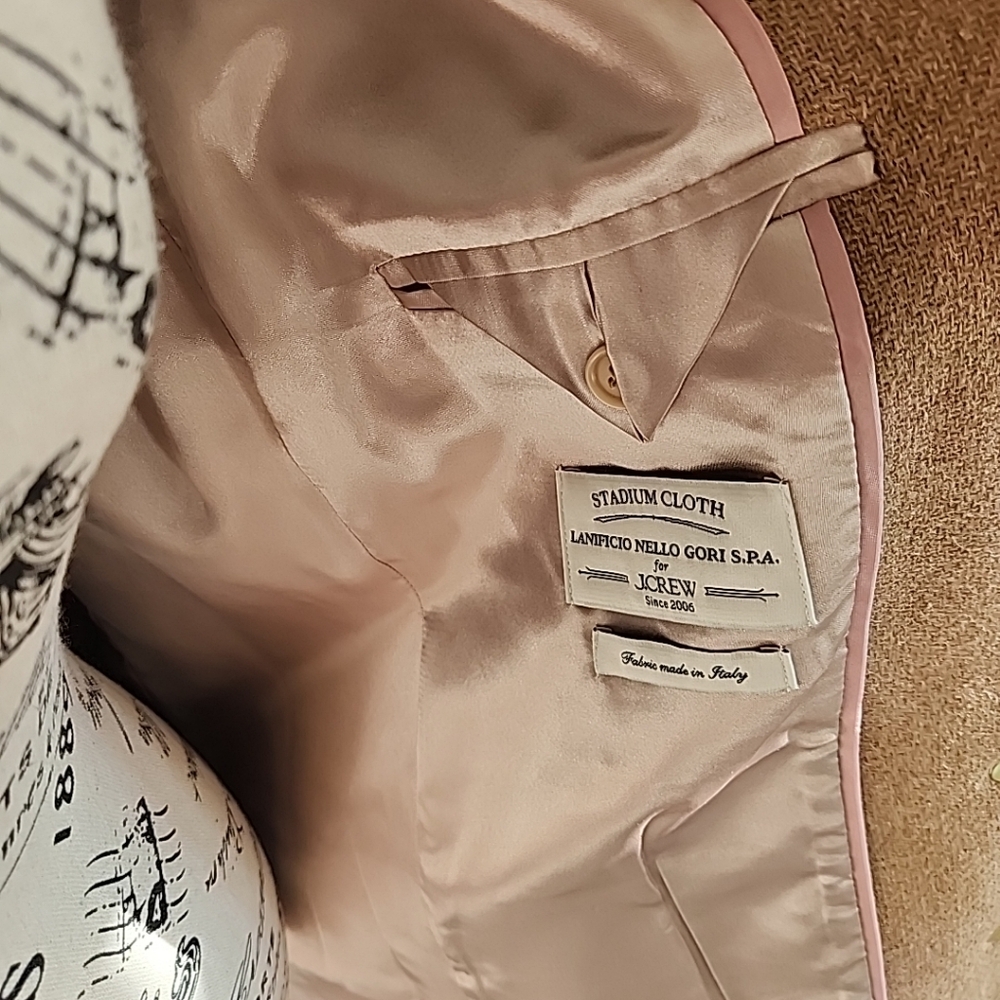 J Crew Retail Tan Winter Coat Nello Gori SZ 6P - Picture 4 of 4